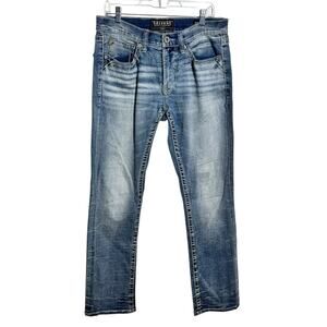 Salvage Mayhem Straight Stretch Yarrow Wash Men 31R Straight Stretch Zip Fly